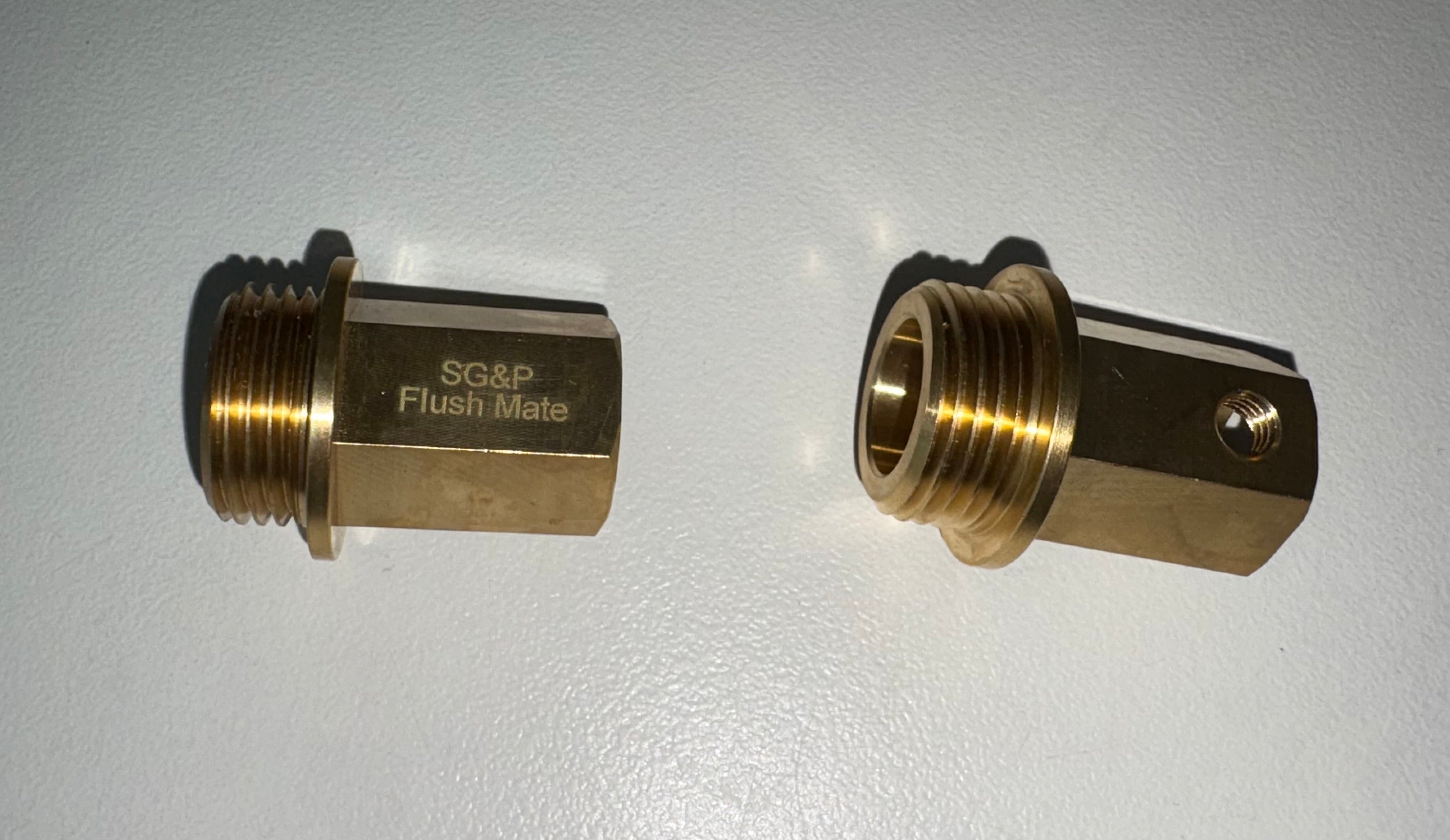 SG&P Flush Mate Brass Adapters x 2