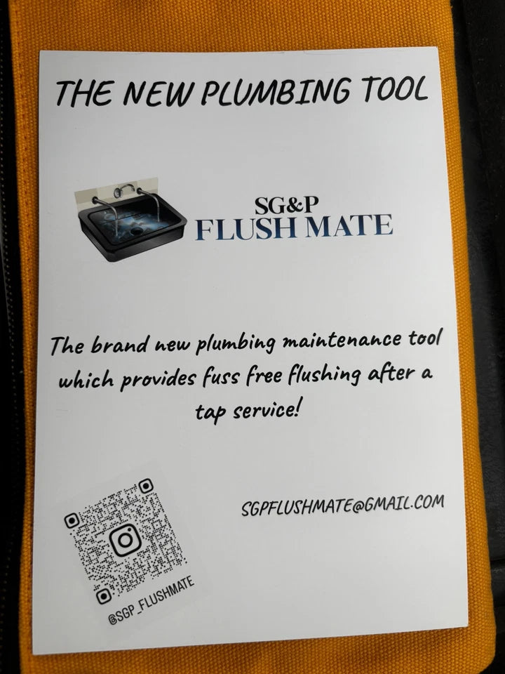 Plumbing tool. SG&P Flush Mate tool. Plumbing Tap Service Tool with 2x Brass adapters - please note that if you want the 4 brass adapters package so you can flush bath and shower at the same time. Type in ‘4’ in the search bar and choose the 4 option.